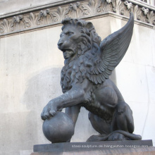 Große Außen Garten Bronze Tier geflügelten Löwen Statuen zu verkaufen